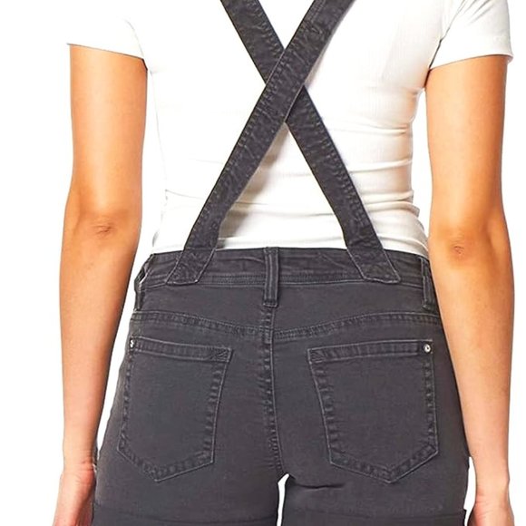 WallFlower Womens Black Shortalls Juniors XL - Picture 2 of 7